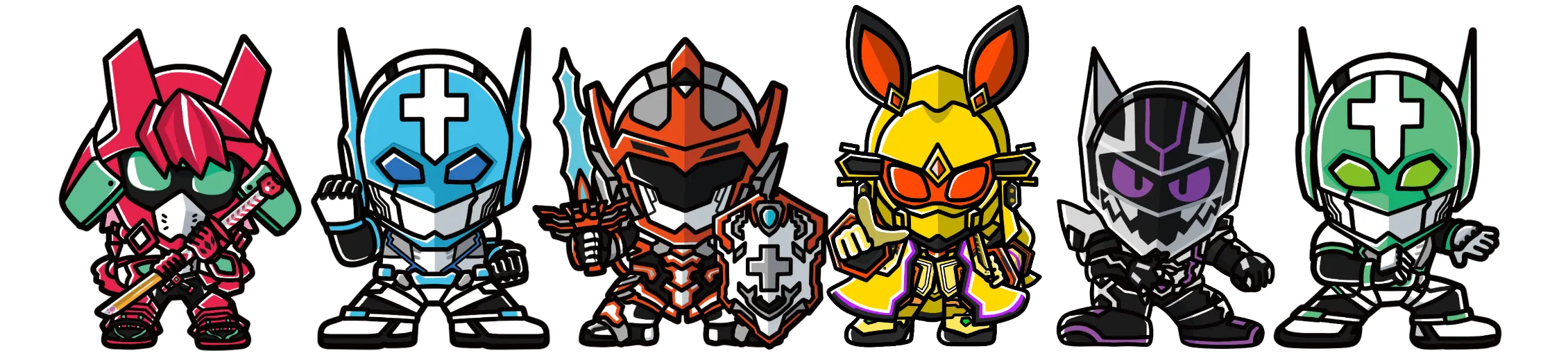 ドゲンジャーズのキャラクターたち